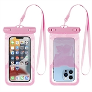 Airbag Protection IPX8 Waterproof TPU Case - 7.2" - Pink